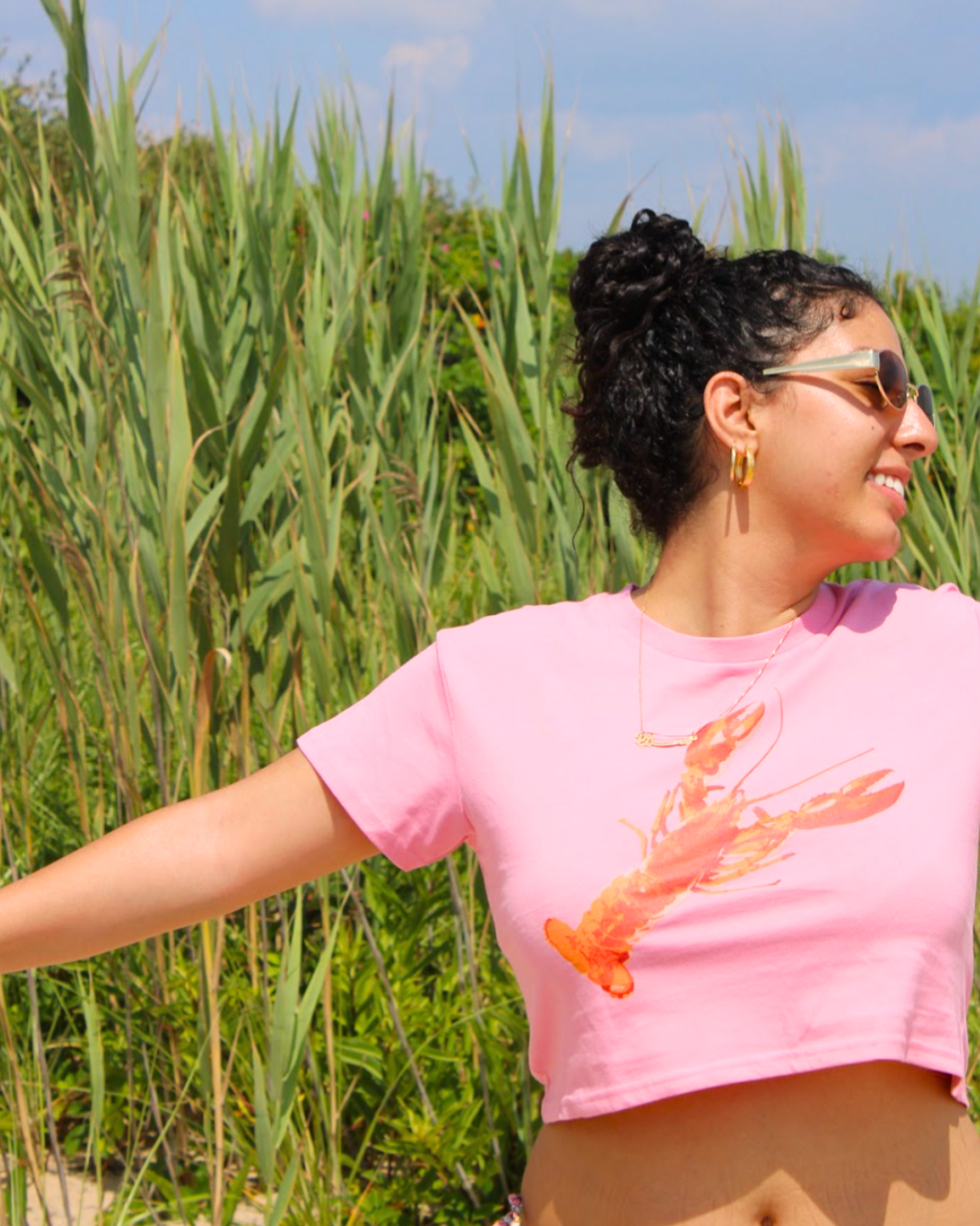 Lobster Baby Tee - Pink