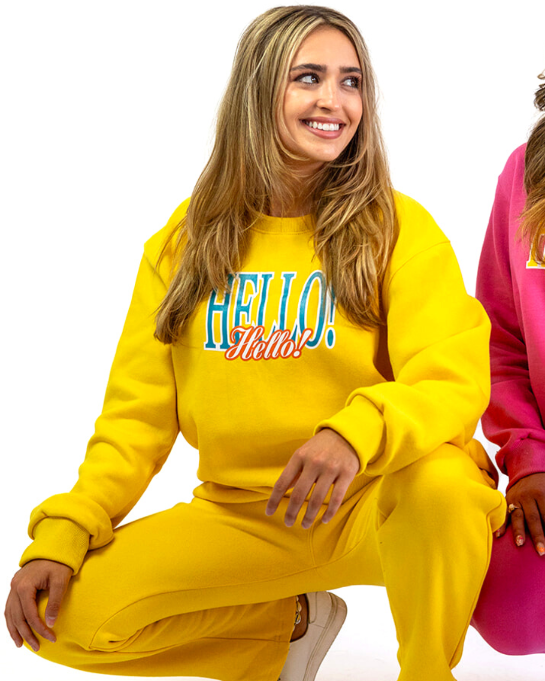 Hello Hello Crewneck - Yellow