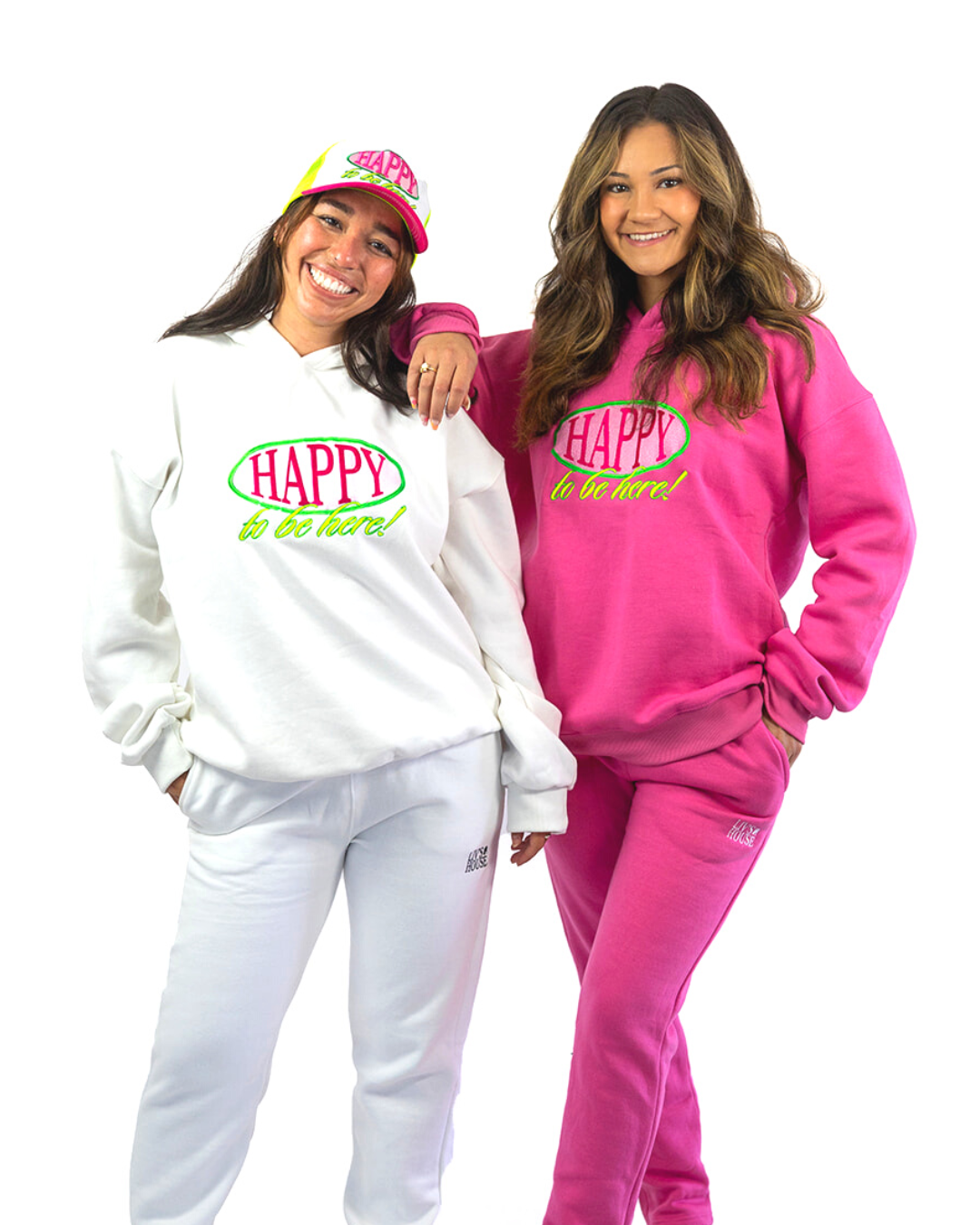 Happy to Be Here Hoodie - Pink