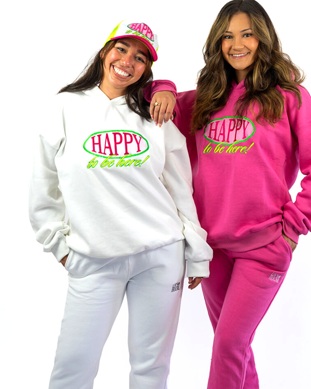 Happy to Be Here Hoodie - White