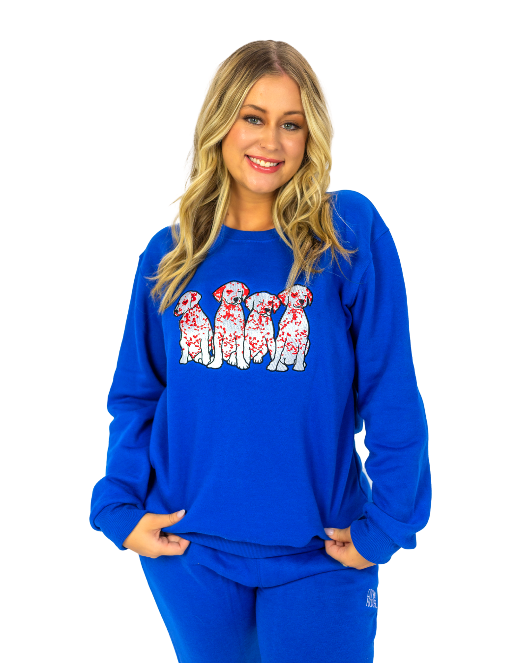 Puppy Love Crewneck - Royal Blue